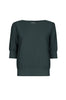 No Man's Land | Fine Knit Cotton Top with Puff Sleeve